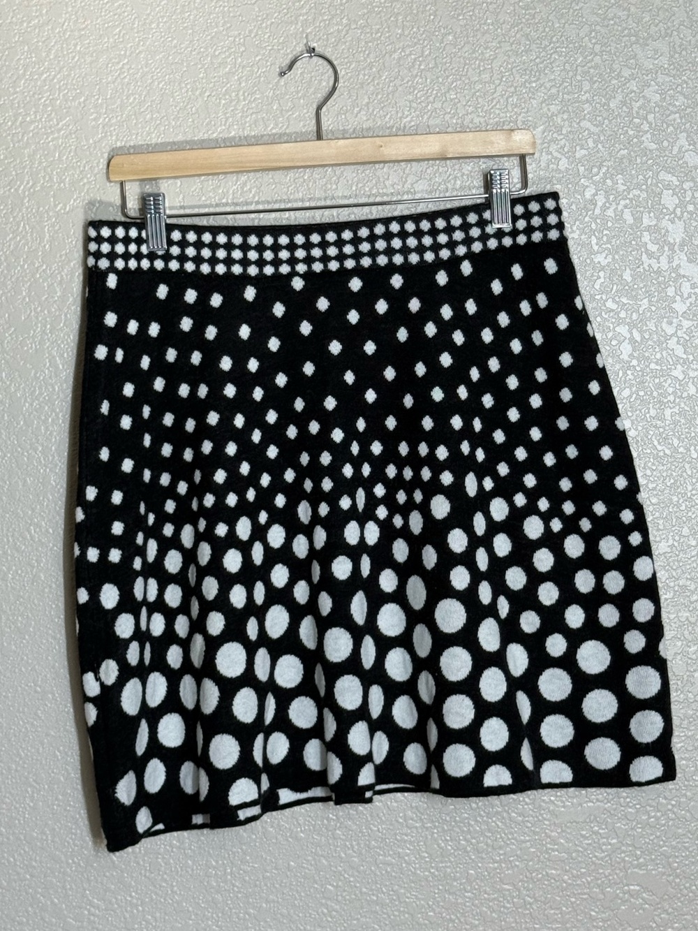 Krimson Klover Wool Blend Polka Dot Skirt Large
